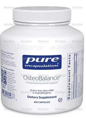 Кальций, (против остеопороза), OsteoBalance, Pure Encapsulations, 514 мг, 210 капсул