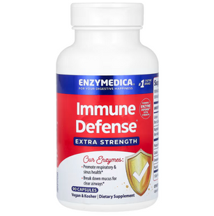Зміцнення імунітету, Immune Defense, Enzymedica, з підвищеною силою дії, 90 капсул
