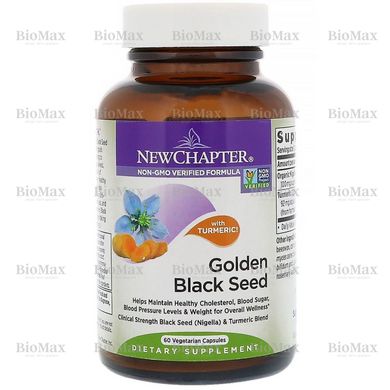 Чорний кмин, Golden Black Seed, New Chapter, 30 капсул