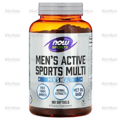 Мультивитамины для мужчин, Men's Extreme MultiSports, Now Foods, 180 капсул
