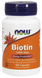 Биотин, Biotin, Now Foods, 1000 мкг, 100 капсул