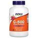 Аскорбат кальция, витамин С, C-500, Calcium Ascorbate-C, Now Foods, 500 мг, 250 капсул