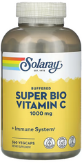 Буферизованный витамин C, Solaray, 1000 мг, 360 капсул (500 мг в 1 капсуле)