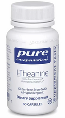 L-Теанін, l-Theanine, Pure Encapsulations, 200 мг, 60 капсул