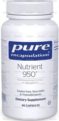 Мультивітаміни/мінерали, Nutrient 950, Pure Encapsulations, 90 капсул