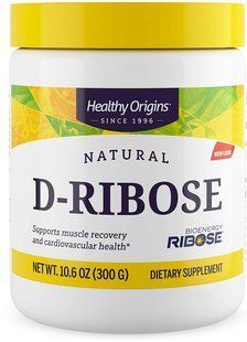 D рибоза, D-Ribose, Healthy Origins, порошок, 300 г