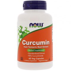 Куркумин, Curcumin, Now Foods, 60 капсул