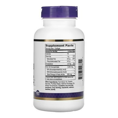 Риб'ячий жир, Fish Oil, 21st Century, 1000 мг, 120 гелевих капсул