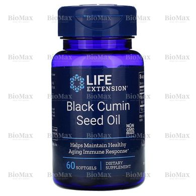 Олія насіння чорного кмину, Black Cumin Seed Oil, Life Extension, 60  капсул