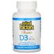 Витамин Д3, Д-3,  для детей, со вкусом клубники, Natural Factors, 400 МЕ, 100 жевательных таблеток