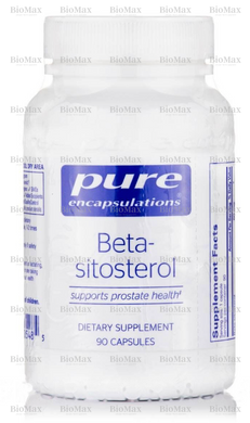 Бета-Ситостерол, Beta-Sitosterol, Pure Encapsulations, 60 мг, 90 капсул