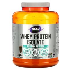 Сывороточный протеин изолят шоколад, Whey Protein Sports, Now Foods, 2268 г