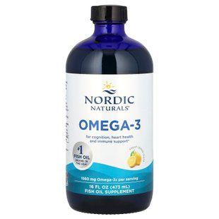 Омега-3, Omega-3, Nordic Naturals, смак лимону, 1560мг, 473мл.