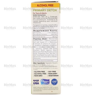 Детоксикація організму, Primary Detox, Bioray Inc, без спирту, 60 мл