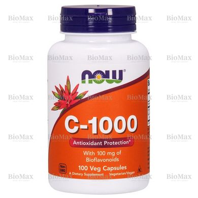 Витамин С с биофлавоноидами, C-1000 with Bioflavonoids, Now Foods, 100 капсул