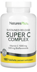 Супер комплекс витамина С с биофлавоноидами, Super C Complex Vitamin C, NaturesPlus, 1000 мг/500 мг 180 таблеток