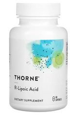 R-липоевая кислота, R-Lipoic Acid, Thorne Research, 100 мг 60 капсул