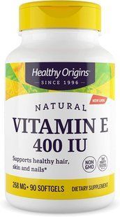 Вітамін Е, Vitamin E, Healthy Origins, 400 МО, 90 капсул