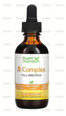 Комплекс вітамінів групи B, B Complex, Super Nutrition, 59 мл