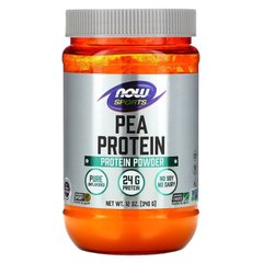 Гороховый протеин, натуральный, без вкусовых добавок, Pea Protein Powder Natural Unflavored, Now Foods, 340 г