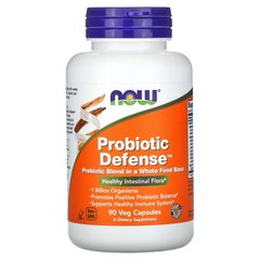 Пробиотики, Probiotic Defense, Now Foods, 13 штаммов КОЭ, 90 капсул