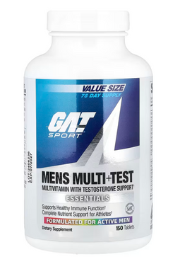 Підтримка тестостерону, Mens Multi + Test, GAT, комплекс мультивітамінів та мультимінералів для чоловіків, 150 таблеток