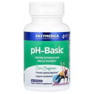 Підтримка балансу рН, ферменти, pH-Basic, Enzymedica, 90 капсул