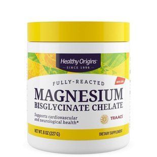 Магній хелат бісгліцинат, Magnesium Bisglycinate Chelate, Healthy Origins, 227 г