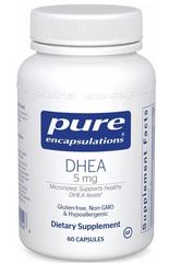 ДГЭА, DHEA, Pure Encapsulations, 5 мг, 60 капсул