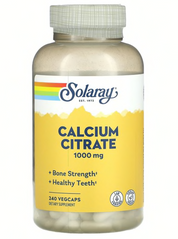 Кальций цитрат, Calcium Citrate, Solaray, 1000 мг, 240 капсул