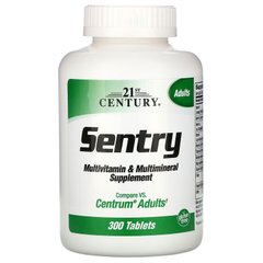 Мультивитамины и минералы, Sentry, Multivitamin & Multimineral, 21st Century, 300 таблеток