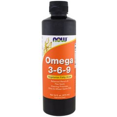 Омега 3-6-9 жидкий, Omega 3-6-9, Now Foods, 473 мл