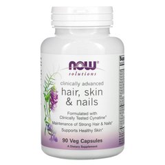 Витамины для кожи, волос и ногтей, Hair, Skin & Nails, Now Foods, 90 капcул