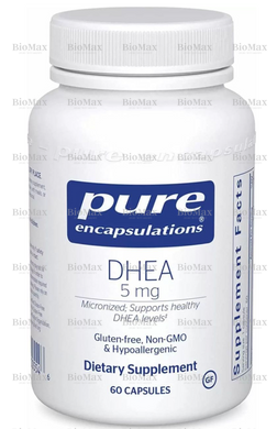 ДГЕА, DHEA, Pure Encapsulations, 5 мг, 60 капсул
