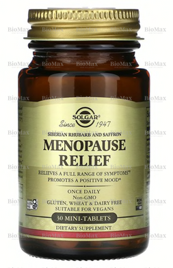 Поддержка при менопаузе, Menopause Relief, Solgar, 30 мини- таблеток