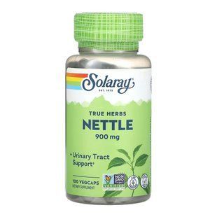 Листя кропиви, Nettle Leaf, Solaray, True Herbs, 900 мг, 100 вегетаріанських капсул (450 мг в капсулі)