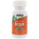 Железо, Iron, Now Foods, 36 мг, 90 капсул