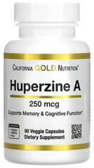 Гуперзин А, Huperzine A, California Gold Nutrition, 250 мкг 90 капсул