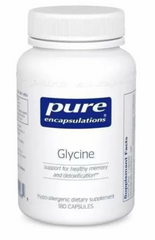 Глицин, Glycine, Pure Encapsulations, 500 мг, 180 капсул