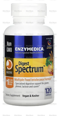 Пищеварительные ферменты (Digest Spectrum), Enzymedica, 120 капсул