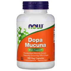 Допа Мукуна, Dopa Mucuna, Now Foods, 180 вегетарианских капсул