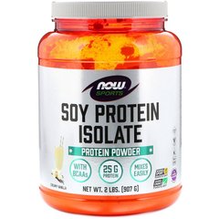 Изолят соевого протеина ваниль порошок, Soy Protein Isolate, Now Foods, 907 г