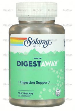 Супер ферменти для травлення, Super Digestaway, Solaray, 180 капсул