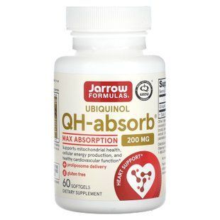 Убіхінол, QH-absorb, Ubiquinol, Jarrow Formulas, 200 мг, 60 гелевих капсул