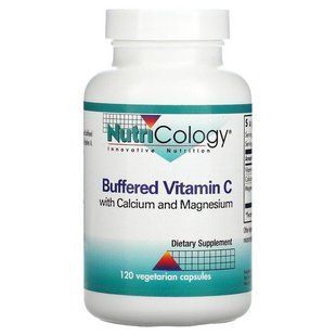 Вітамін C з кальцієм та магнієм, Vitamin C, Nutricology, буферизований, 120 вегетаріанських капсул