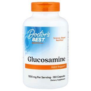 Глюкозамін, Glucosamine, Doctor's Best, 750 мг, 180 капсул