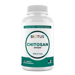 Хитозан, Chitosan, Biotus, 1500 мг, 240 капсул