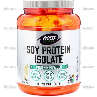 Ізолят соєвого протеїну ваніль порошок, Soy Protein Isolate, Now Foods, 907 г