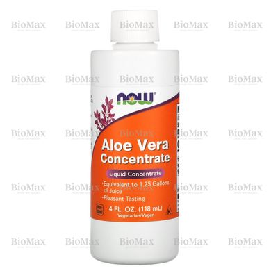 Концентрат алоэ вера, Aloe Vera Concentrate, Now Foods, 118 мл