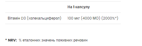 Вітамін D3, Vitamin D3, VPLab, 4000 МО (100 мкг), 120 гелевих капсул